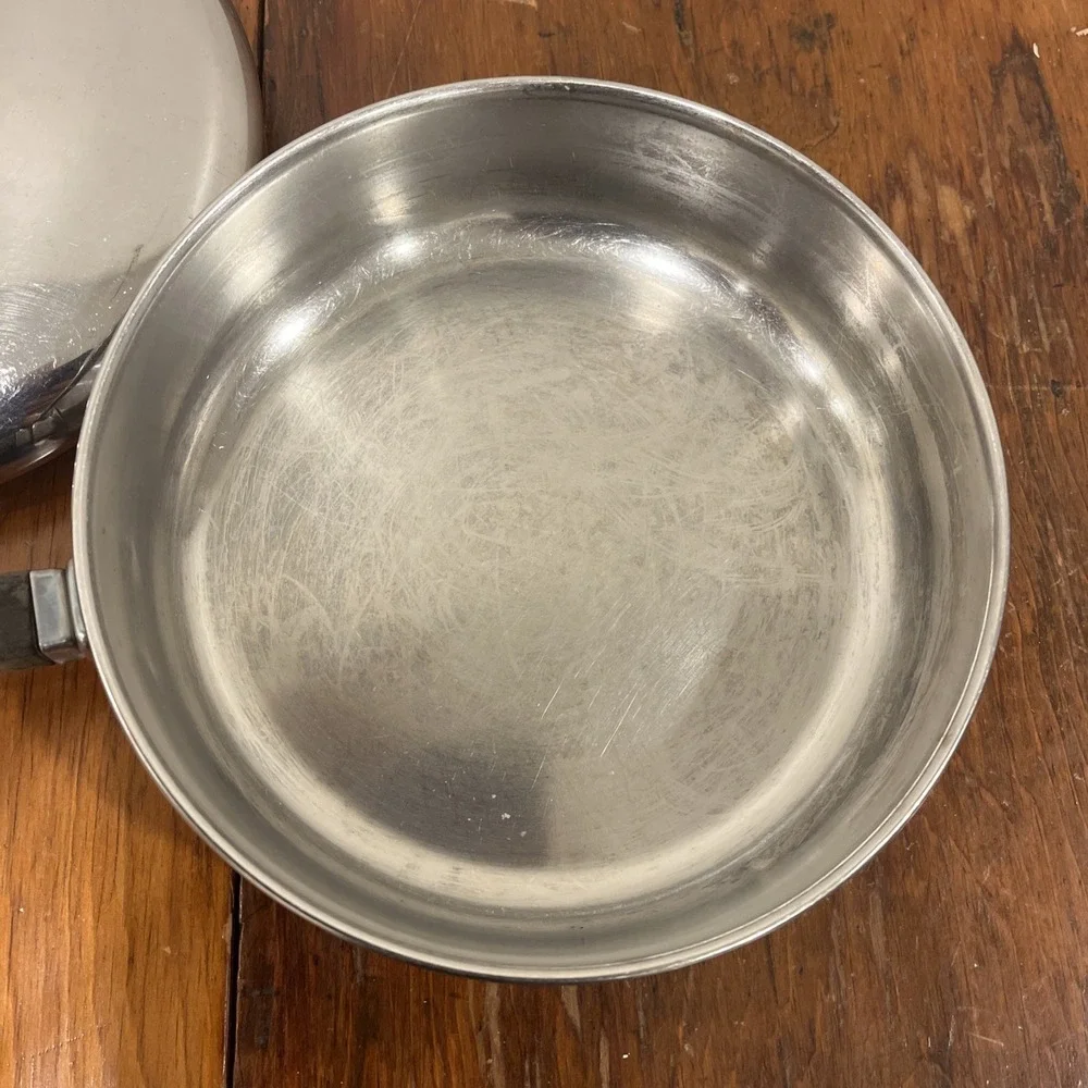 Vtg Farberware Aluminum Clad Stainless Steel Cookware Set Pot Pan With Lid 7